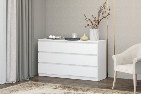 МС "Хилтон" Комод №5 1400 (6 ящ.) белый текстурный в Невьянске - nevyansk.mebel24.online | фото