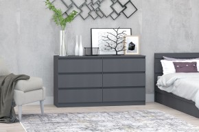 МС "Хилтон" Комод №5 1400 (6 ящ.) графит в Невьянске - nevyansk.mebel24.online | фото