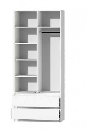 МС "Хилтон" Шкаф №3 900 (Белый текстурный) в Невьянске - nevyansk.mebel24.online | фото 3