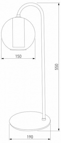 Настольная лампа декоративная Eurosvet Cobble 80508/1 дымчатый в Невьянске - nevyansk.mebel24.online | фото 2