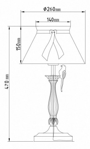 Настольная лампа декоративная Maytoni Bird ARM013-11-W в Невьянске - nevyansk.mebel24.online | фото 5