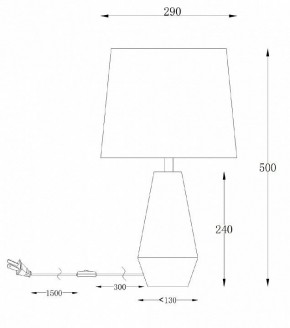 Настольная лампа декоративная Maytoni Calvin Table Z181-TL-01-B в Невьянске - nevyansk.mebel24.online | фото 2