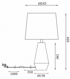 Настольная лампа декоративная Maytoni Calvin Table Z181-TL-01-W в Невьянске - nevyansk.mebel24.online | фото 2