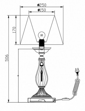 Настольная лампа декоративная Maytoni Demitas RC024-TL-01-R в Невьянске - nevyansk.mebel24.online | фото 3