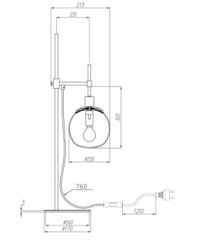 Настольная лампа декоративная Maytoni Erich MOD221-TL-01-G в Невьянске - nevyansk.mebel24.online | фото 3