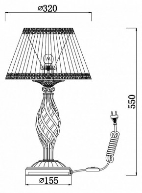 Настольная лампа декоративная Maytoni Grace RC247-TL-01-R в Невьянске - nevyansk.mebel24.online | фото 3
