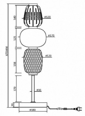 Настольная лампа декоративная Maytoni Pattern MOD267TL-L28CH3K в Невьянске - nevyansk.mebel24.online | фото 4