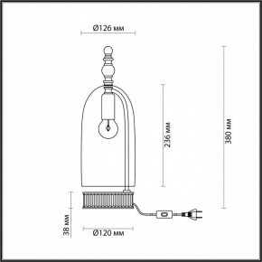 Настольная лампа декоративная Odeon Light Bell 4892/1T в Невьянске - nevyansk.mebel24.online | фото 6