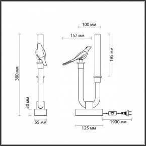 Настольная лампа декоративная Odeon Light Lark 5431/2TL в Невьянске - nevyansk.mebel24.online | фото 4