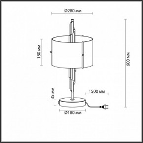 Настольная лампа декоративная Odeon Light Margaret 5415/2T в Невьянске - nevyansk.mebel24.online | фото 4