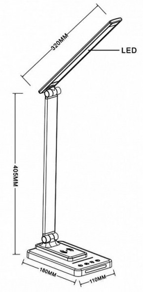 Настольная лампа офисная Arte Lamp William A5122LT-1WH в Невьянске - nevyansk.mebel24.online | фото 3