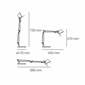 Настольная лампа офисная Artemide  0011860A в Невьянске - nevyansk.mebel24.online | фото