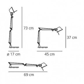 Настольная лампа офисная Artemide  A001300 в Невьянске - nevyansk.mebel24.online | фото 4