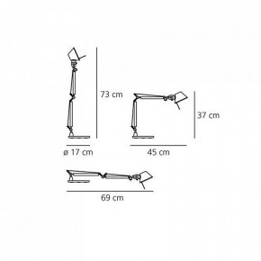 Настольная лампа офисная Artemide  A011830 в Невьянске - nevyansk.mebel24.online | фото 6