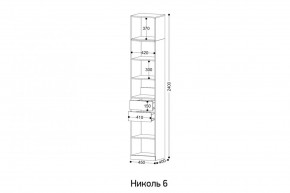 НИКОЛЬ 6 Пенал в Невьянске - nevyansk.mebel24.online | фото 2