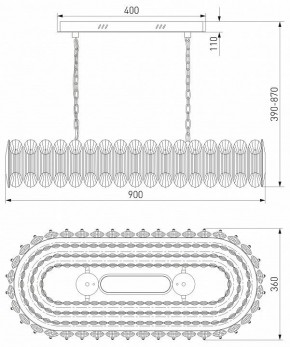 Подвесная люстра Bogate-s Chaleur 423/1 в Невьянске - nevyansk.mebel24.online | фото 5