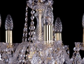 Подвесная люстра Bohemia Ivele Crystal 1402 1402/5/141/G/Leafs в Невьянске - nevyansk.mebel24.online | фото 3