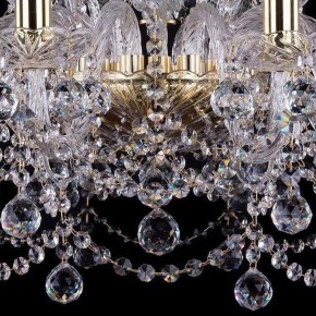 Подвесная люстра Bohemia Ivele Crystal 1411 1411/10+5/240/G/Balls в Невьянске - nevyansk.mebel24.online | фото 3