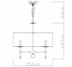 Подвесная люстра Divinare Candela 1162/01 LM-5 в Невьянске - nevyansk.mebel24.online | фото 4