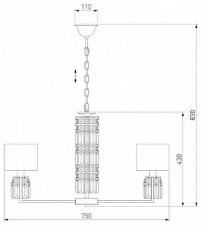 Подвесная люстра Eurosvet Zaffiro 10099/8 хром/прозрачный хрусталь Strotskis (новый абажур) в Невьянске - nevyansk.mebel24.online | фото 5