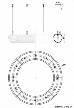 Подвесная люстра Favourite Monilibus 4015-12P в Невьянске - nevyansk.mebel24.online | фото 5