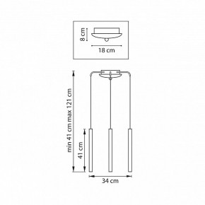 Подвесная люстра Lightstar Tubo L3T747233 в Невьянске - nevyansk.mebel24.online | фото 3