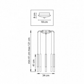 Подвесная люстра Lightstar Tubo L5T747133 в Невьянске - nevyansk.mebel24.online | фото 3