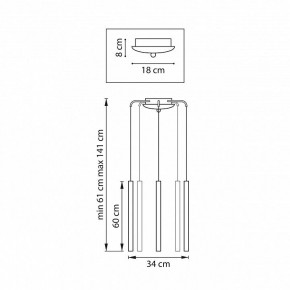 Подвесная люстра Lightstar Tubo L5T747343 в Невьянске - nevyansk.mebel24.online | фото 3