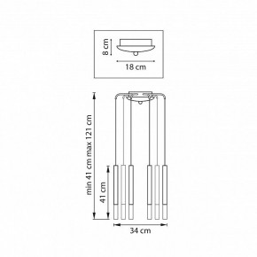 Подвесная люстра Lightstar Tubo L8T747133 в Невьянске - nevyansk.mebel24.online | фото 3