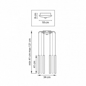 Подвесная люстра Lightstar Tubo L8T747243 в Невьянске - nevyansk.mebel24.online | фото 3