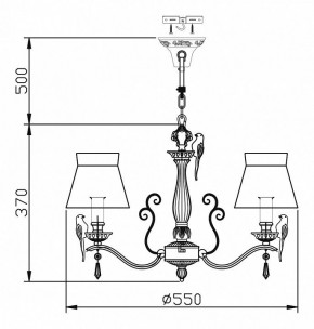 Подвесная люстра Maytoni Bird ARM013-03-W в Невьянске - nevyansk.mebel24.online | фото 6