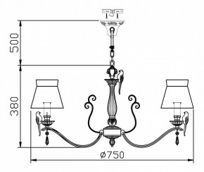 Подвесная люстра Maytoni Bird ARM013-08-W в Невьянске - nevyansk.mebel24.online | фото 5