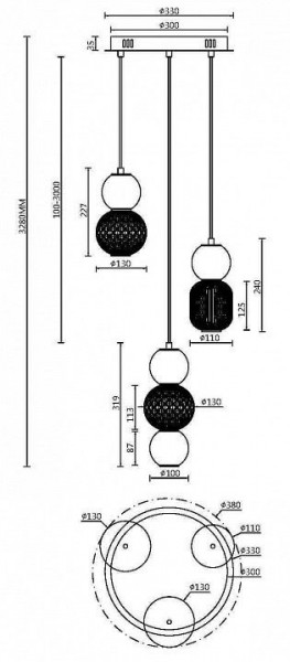 Подвесная люстра Maytoni Drop MOD273PL-L33CH3K в Невьянске - nevyansk.mebel24.online | фото 3