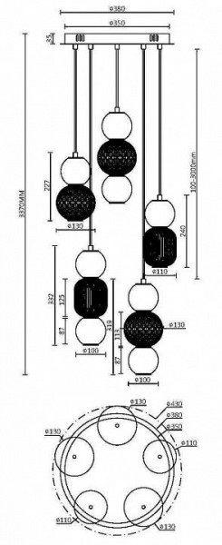 Подвесная люстра Maytoni Drop MOD273PL-L80G3K в Невьянске - nevyansk.mebel24.online | фото 2