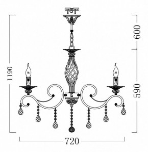 Подвесная люстра Maytoni Grace ARM247-08-G в Невьянске - nevyansk.mebel24.online | фото 4