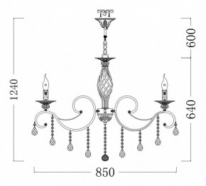 Подвесная люстра Maytoni Grace ARM247-10-G в Невьянске - nevyansk.mebel24.online | фото 7