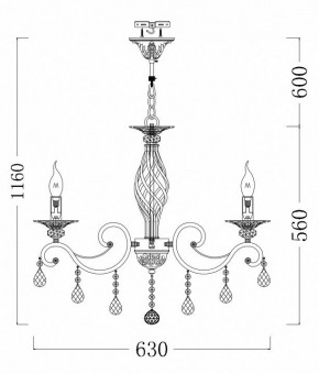 Подвесная люстра Maytoni Grace RC247-PL-06-R в Невьянске - nevyansk.mebel24.online | фото 5
