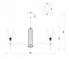 Подвесная люстра Maytoni Krona MOD076PL-06N в Невьянске - nevyansk.mebel24.online | фото 3