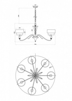 Подвесная люстра Maytoni Lillian H311-07-G в Невьянске - nevyansk.mebel24.online | фото 6
