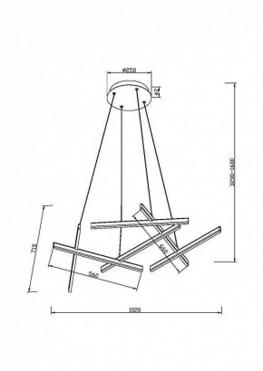 Подвесная люстра Maytoni Line MOD016PL-L80GK в Невьянске - nevyansk.mebel24.online | фото 4