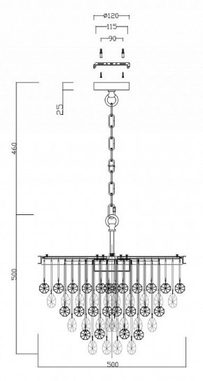 Подвесная люстра Maytoni Linn MOD091PL-05G в Невьянске - nevyansk.mebel24.online | фото 5