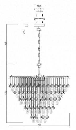 Подвесная люстра Maytoni Linn MOD091PL-09CH в Невьянске - nevyansk.mebel24.online | фото 3