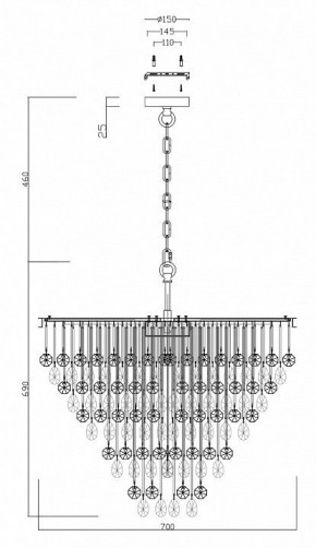 Подвесная люстра Maytoni Linn MOD091PL-09G в Невьянске - nevyansk.mebel24.online | фото 4