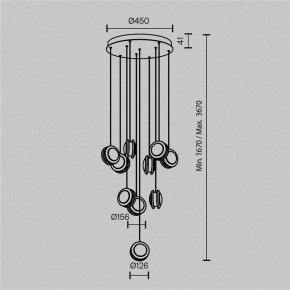 Подвесная люстра Maytoni Pharao MOD361PL-L41BS3K в Невьянске - nevyansk.mebel24.online | фото 4