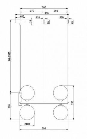 Подвесная люстра Maytoni Ring MOD013PL-04B в Невьянске - nevyansk.mebel24.online | фото 4