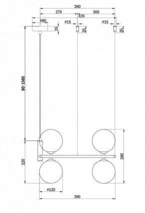 Подвесная люстра Maytoni Ring MOD013PL-04W в Невьянске - nevyansk.mebel24.online | фото 4
