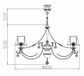 Подвесная люстра Maytoni Soffia RC093-PL-08-R в Невьянске - nevyansk.mebel24.online | фото 5