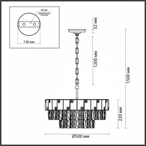 Подвесная люстра Odeon Light Chessi 5076/11 в Невьянске - nevyansk.mebel24.online | фото 5