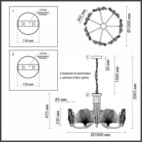 Подвесная люстра Odeon Light Ventaglio 4870/7 в Невьянске - nevyansk.mebel24.online | фото 6