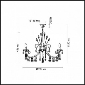 Подвесная люстра Odeon Light Versia 4977/6 в Невьянске - nevyansk.mebel24.online | фото 5